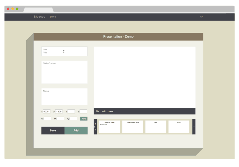 SlideApp Screen
