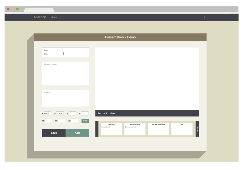 SlideApp Screen